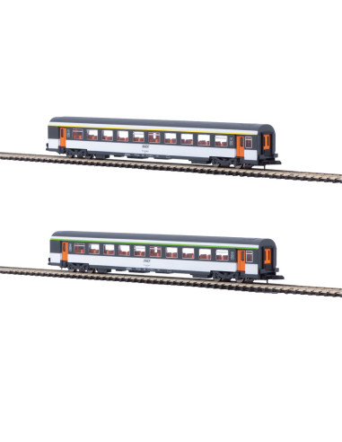 CORAIL passenger cars x2 - origin livery - 1st class + 2nd class - SNCF