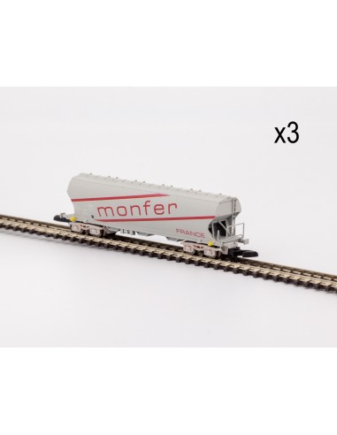 Hopper car - MONFER red version - Z scale - x3