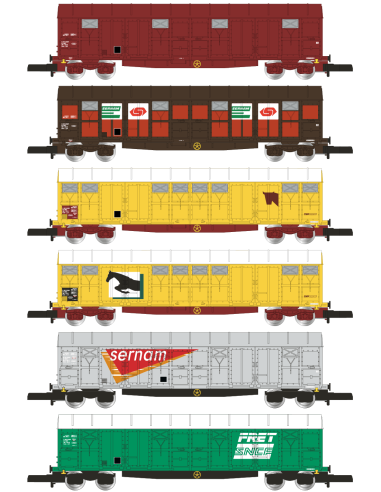 SNCF boxcar with bogie - Z scale - different liveries