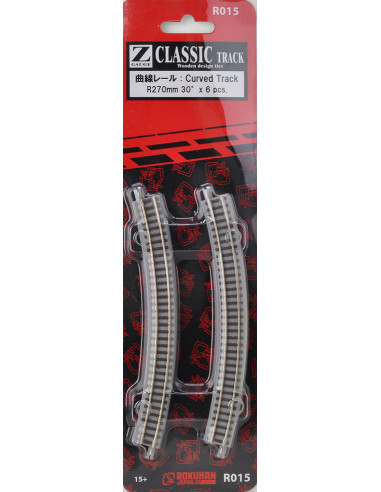 Curved Track R270mm 30° (6 pcs.) - ROKUHAN - R015